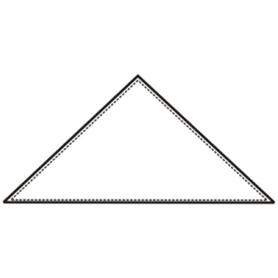 Šátek třírohý prac. 70x70cm, 0740, BA 145, bílý