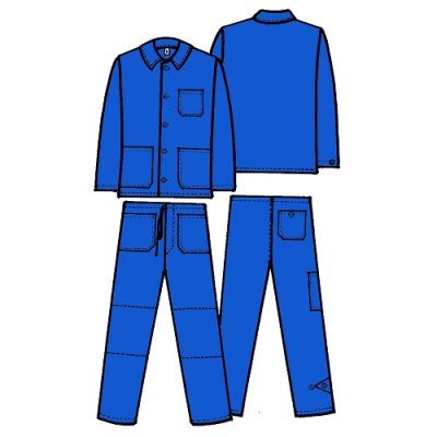 TDX, Pánská montérková souprava do pasu, VS194, tm.modrá