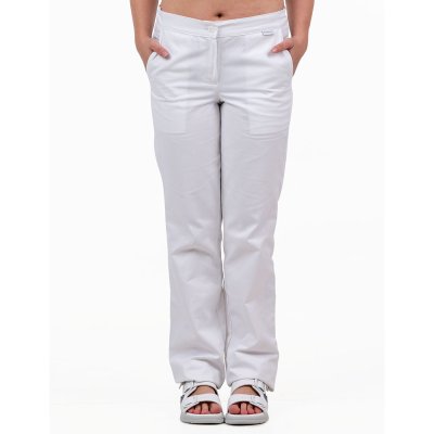 TDX Kalhoty dámské LEONA, BA, zip, VS168, bílé - Dámské pracovní zdravotnické kalhoty LEONA - bílé