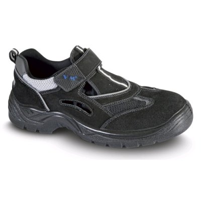 VM Footwear, Obuv sandál, pracovní, AMSTERDAM S1 non metalic, černý, vel. 40 - 45