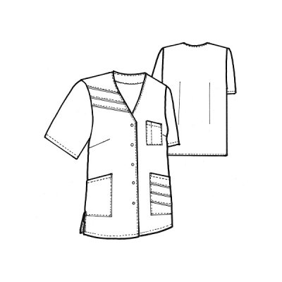 TDX Halena dámská propínací  LÝDIE, BA/PES, VS168, bílá/2 fialové +1 růžová výpustka