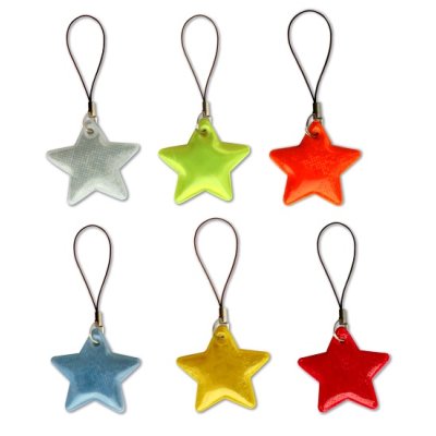 Reflexní taháček, hvězdička, 3,5x3,5 cm