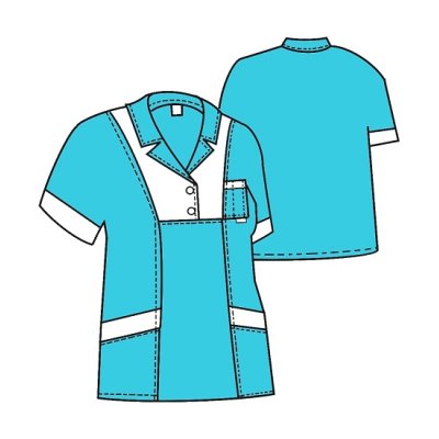 TDX Halena dámská přes hlavu, BA, VS170, světle modrá/bílá