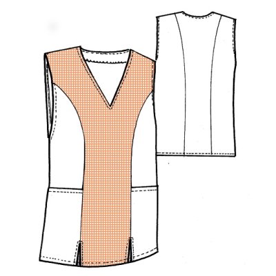 TDX, Dámská halena KLÁRA, VS168, bílá/oranžová DOPRODEJ poslední kus