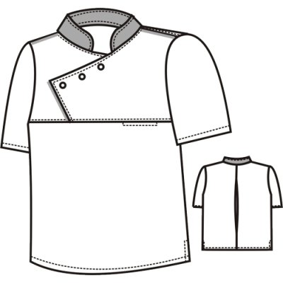 TDX Halena pánská přes hlavu LUDĚK, BA/PES, VS182, bílá/černobílé pepito/černá výpustka