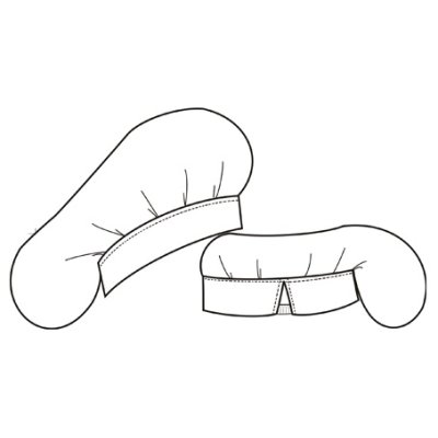 TDX Čepice kuchařská BARET, BA, bílá