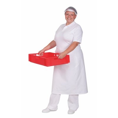 TDX Zástěra pánská obepínací do pasu, bílá