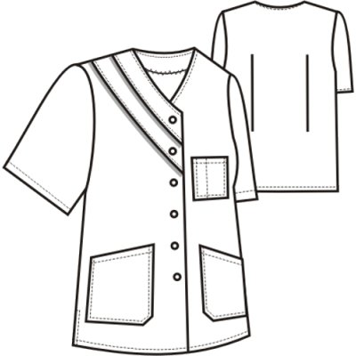 TDX Halena dámská propínací ANNA, BA/PES, VS168, bílá/světle modrá