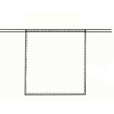 TDX Zástěra pánská do pasu, BA, 90x80cm, bílá