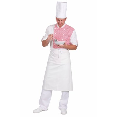 TDX Zástěra pánská do pasu, BA, 90x80cm, bílá - Pracovní gastro zástěra do pasu 0058, bílá