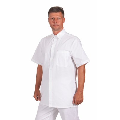 TDX, Pánská letní košile, krátký rukáv, bílá DOPRODEJ poslední kusy - Pánská košile 0200, bílá