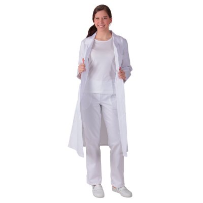 TDX Plášť dámský propínací, BA, dlouhý rukáv, VS158, bílý - Dámský plášť 0030 - bílý