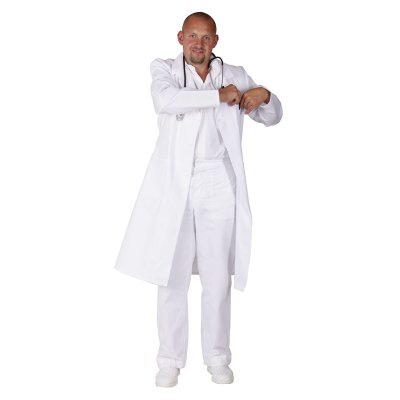 TDX Plášť pánský propínací, VS170, bílý - Pánský plášť 0050 - bílý