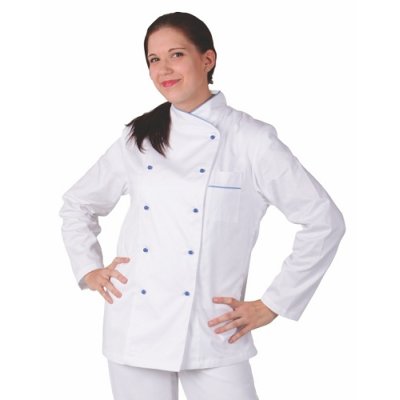 TDX Rondon dámský dvouřadý, BA, VS170, bílý/světle modrý lem - TD040902000W115_01.jpg