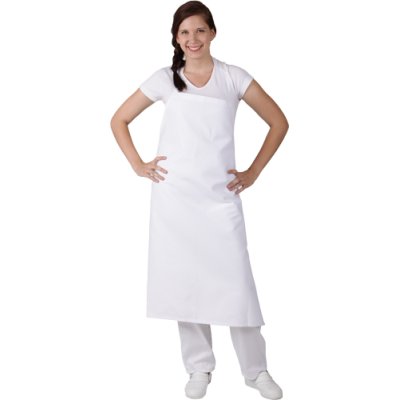 TDX Zástěra dámská s laclem, BA, VS170, bílá