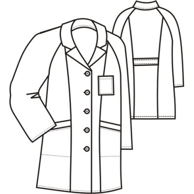 TDX, Dámský plášť MONIKA, VS168, 180g/m2, bílý