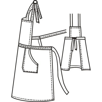 TDX Zástěra dámská s laclem, VS170, bílá