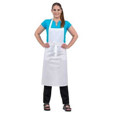 TDX Zástěra dámská s laclem, VS170, bílá - Dámská zástěra 0067 - bílá