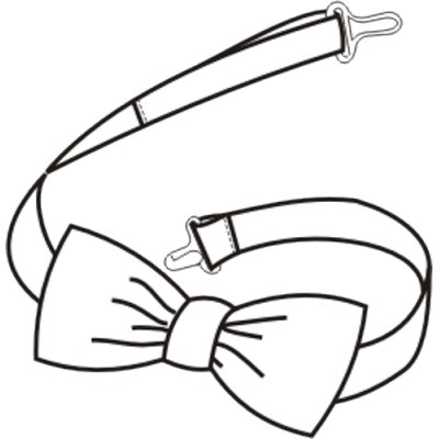 TDX Motýlek pro číšníky, PES, černý - TD2599010000101_02.png