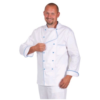 TDX Rondon pánský dvouřadý, BA, dlouhý rukáv, VS182, bílý/světle modrý lem - TD041582000W115_01.jpg