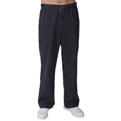 TDX Kalhoty unisex do pasu, BA/PES, VS182/168, černobílý proužek - Unisexové pracovní kalhoty 2506, černobílý proužek