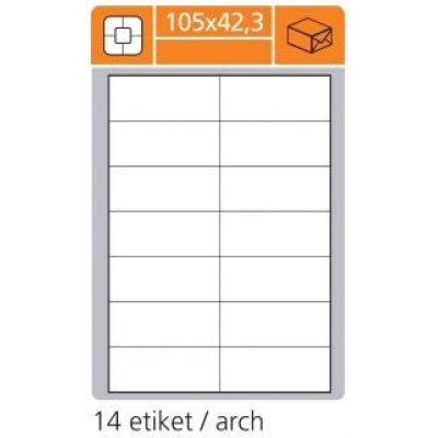 Etikety PRINT 105x42,4 mm, bílé