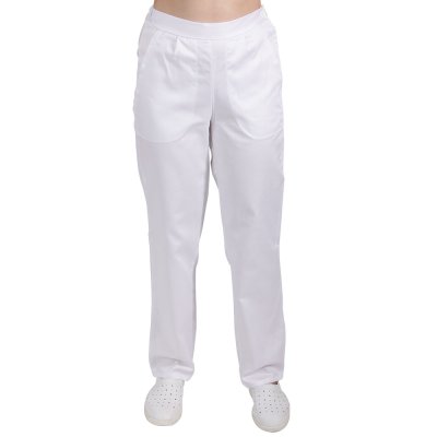 TDX Kalhoty dámské, BA, boční zapínání, VS158, bílé - Dámské kalhoty 0476 - bílé