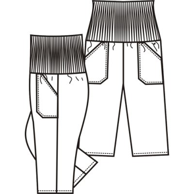 TDX Kalhoty dámské 3/4 PATRICIE, BA/PES, elastický pas, VS168, bílé - TD2404010300000_02.png