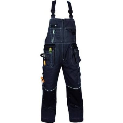 CS, Kalhoty ORION KRYŠTOF, pánské s náprsenkou, šedo-černé