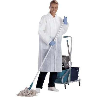 Delta, Plášť jednorázový, bílý, polypropylen