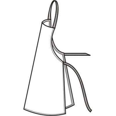 TDX Zástěra s laclem,  BA, VS182, tmavě modrý proužek/tmavě modrá