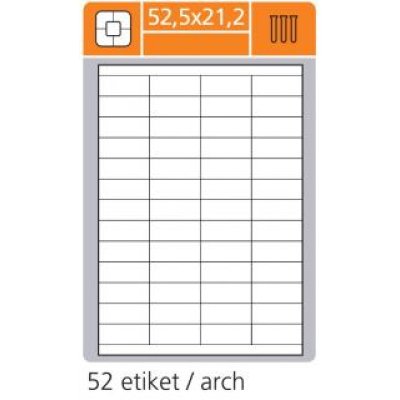 Etikety PRINT 52,5 x 21,2 mm, bílé