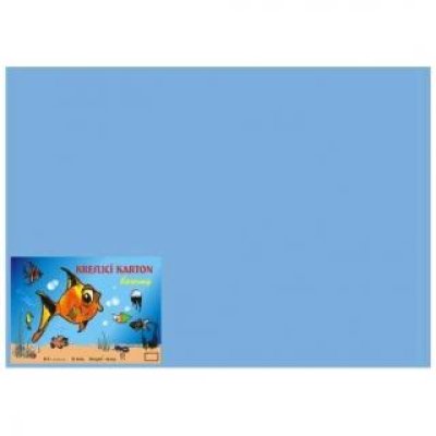 Karton kreslicí barevný A4 180g / 50l modrý