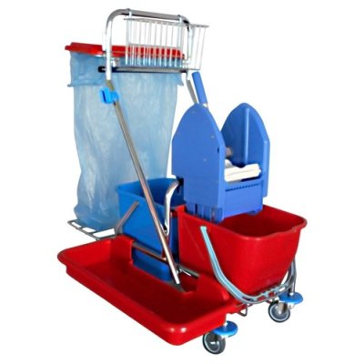 Vozík úklidový, 2x17 L, s pytlem