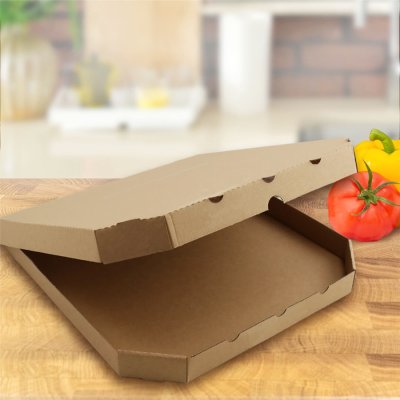 Krabice na pizzu 33x33x3 cm hnědá ideal pack® bal/50 ks
