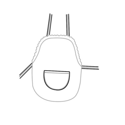 TDX Zástěra dámská s náprsenkou, BA, VS 170, potisk kočky/červený lem - TD007506000N807_02.jpg