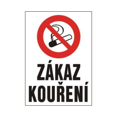 Červa, Bezpečnostní tabulka Zákaz kouření, 1 ks