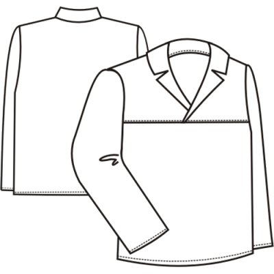 TDX Blůza pánská pro řezníky, BA, dlouhý rukáv, VS182, bílá