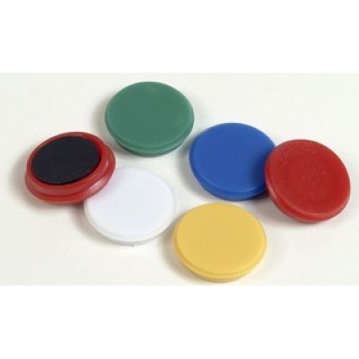 Magnety barevné 24 mm / 10 ks mix barev