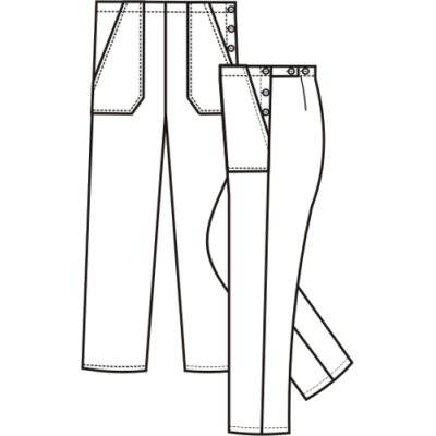 TDX Kalhoty dámské, BA,v pase zápinky, VS 176, bílé - TD0470720000000_02.png