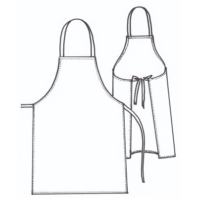 TDX Zástěra pánská s laclem, BA, VS182, černá