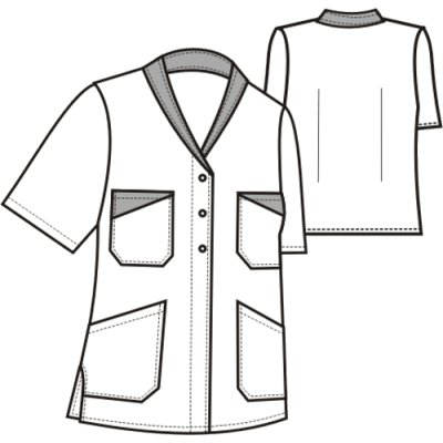 TDX Halena dámská propínací MARKÉTA, BA/PES, VS168, bílá/zelený proužek