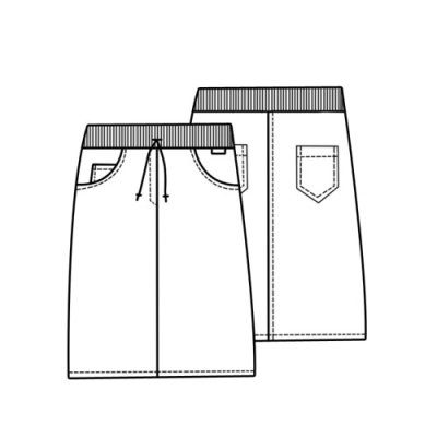 TDX Sukně krátká TAMARA, BA/ELAS, riflové kapsy, VS168, bílá