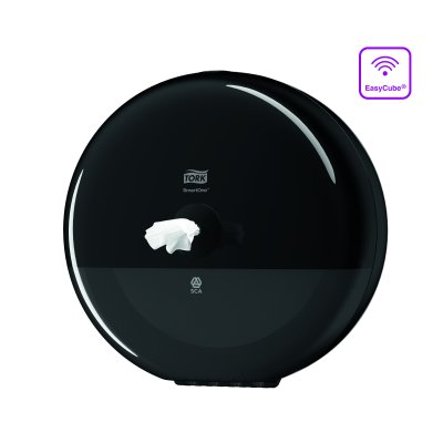 Zásobník toaletního papíru, TORK, Smart one, černý, T8 - 680008-00-angled-with-refill-ec.jpg