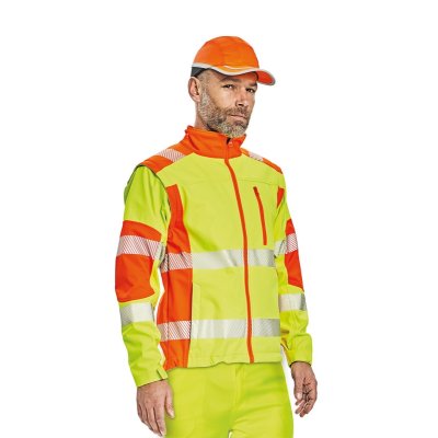 Červa, Bunda reflexní, softsheellová, 2v1, LATTON, žluto/oranž., vel S - 3XL - latton bunda 4.jpg