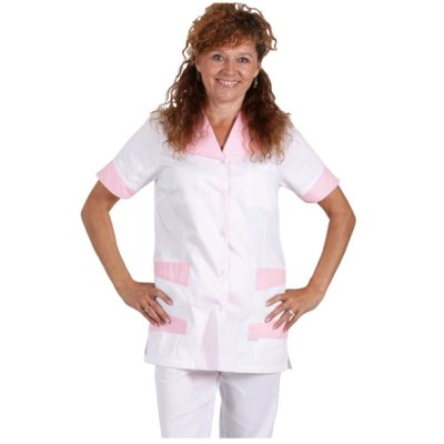 TDX Halena dámská propínací ERIKA, BA, VS168, bílá/růžová, MĚŘENKA