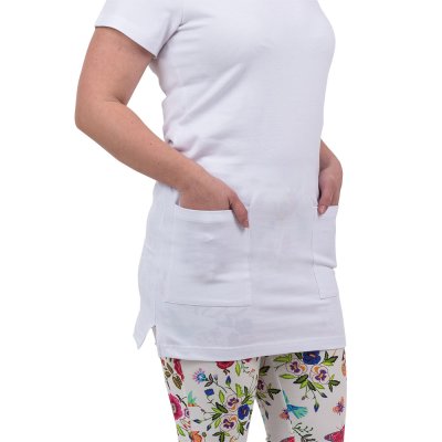 TDX Triko dámské EDITTA, krátký rukáv, kapsy,, BA, VS68, bílé - Dámské pracovní gastro triko EDITTA, bílé