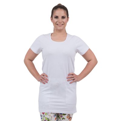 TDX Triko dámské EDITTA, krátký rukáv, kapsy,, BA, VS68, bílé - Dámské pracovní gastro triko EDITTA, bílé
