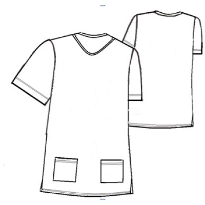 TDX Triko dámské EDITTA, krátký rukáv, kapsy,, BA, VS68, bílé