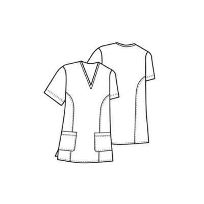 TDX, Triko dámské, prodloužené, 6001 ADITTA, VS 168, růžové, vel. XS - 3XL - Dámské Triko ADITTA - nákres